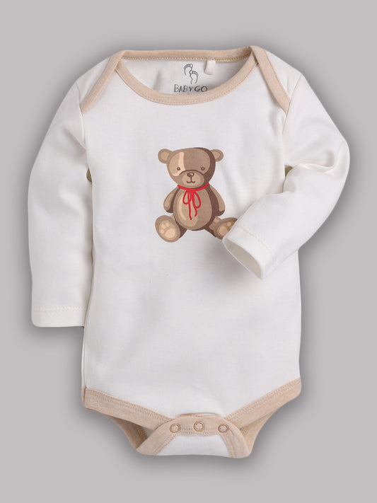 Boys Baby Romper for All Season/Sleep Suit/Comfort fit/ 100% Cotton (Set of 2)-BEIGE