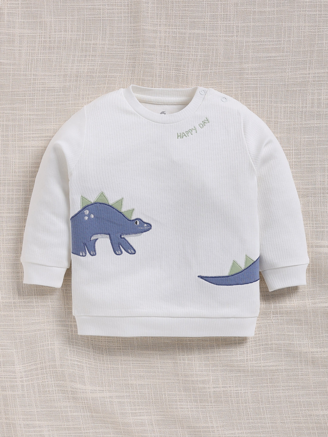 Top & Bottom for Boys - Blue Dinosaur Applique