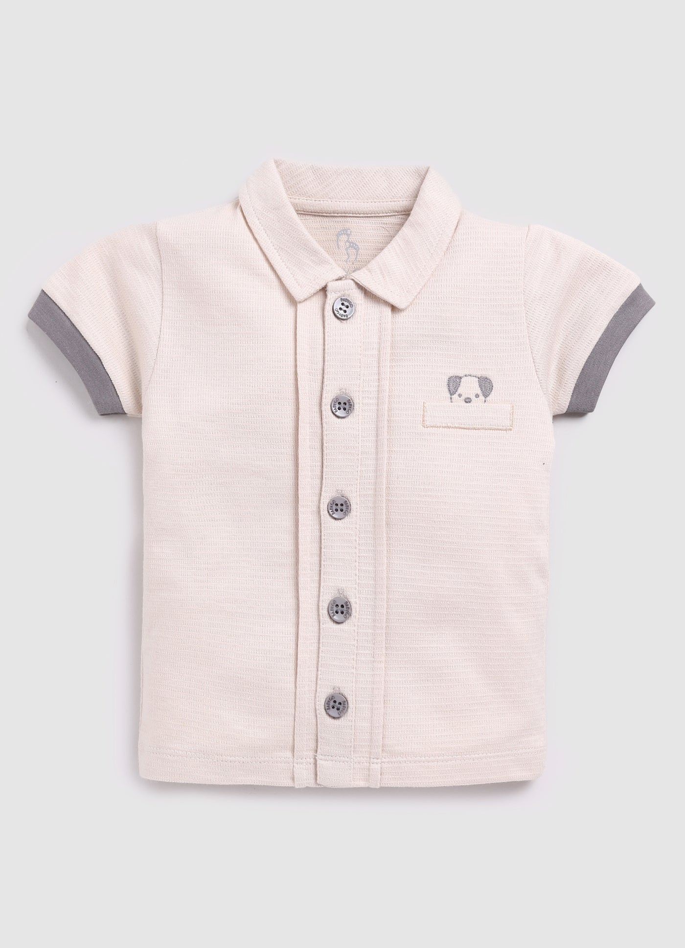 Baby Boy T shirt with Short set-Beige