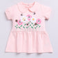 Baby Girl Peter Pan Collar Dress with Flowers & Bees-PINK