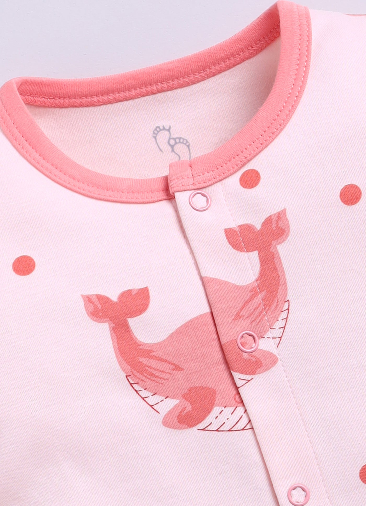 Full Sleeve Romper for Girls - Salmon