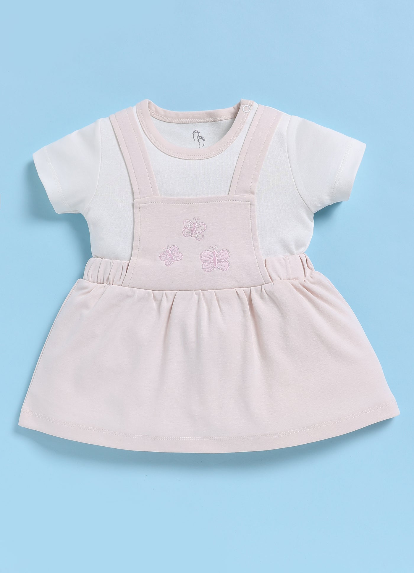 Frock – Light Pink Three Butterflies