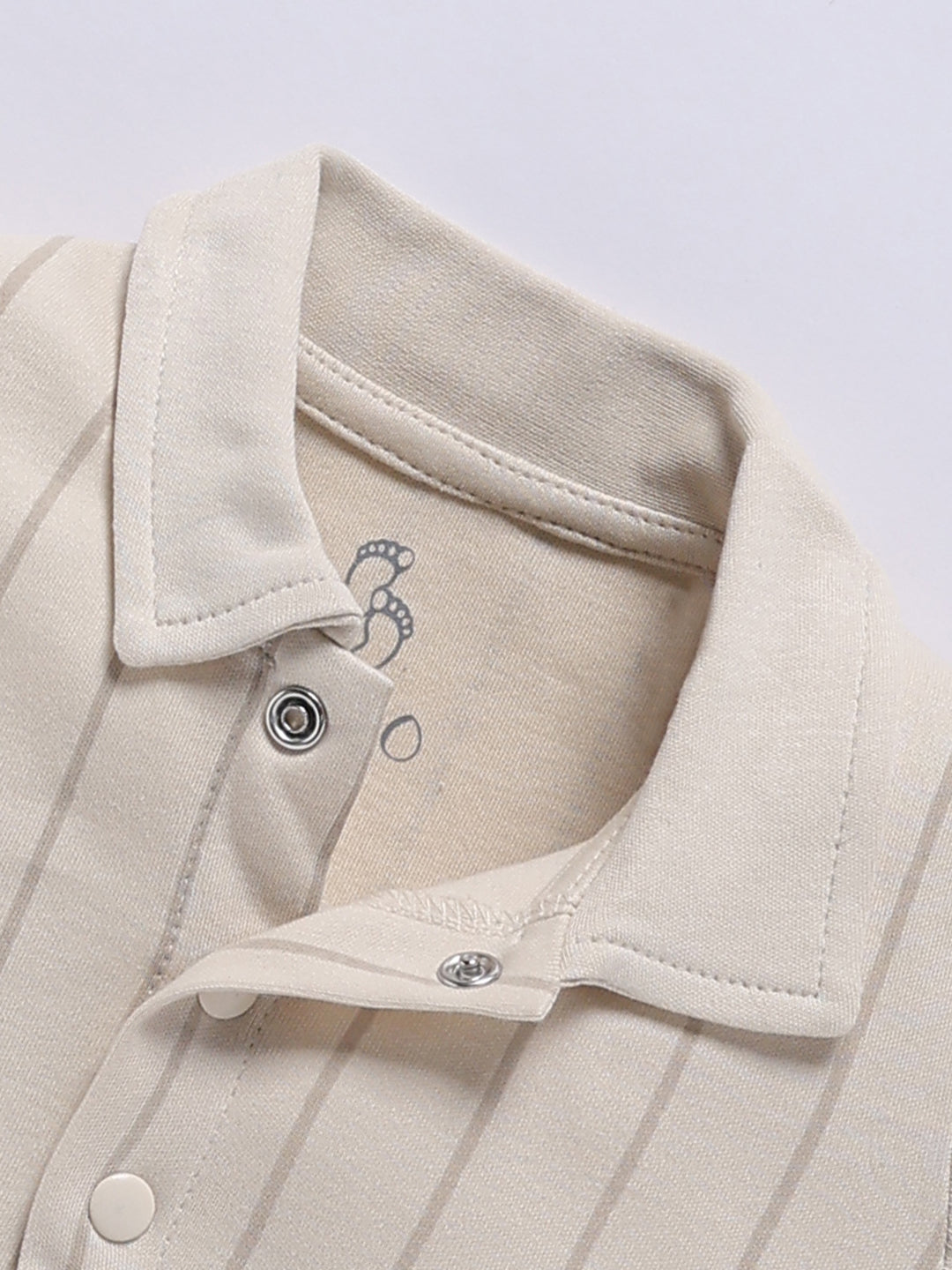 Frock – Ivory Striped Collared