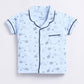 Playful Printed Half Sleeves Baby Boy Night Suit-BLUE