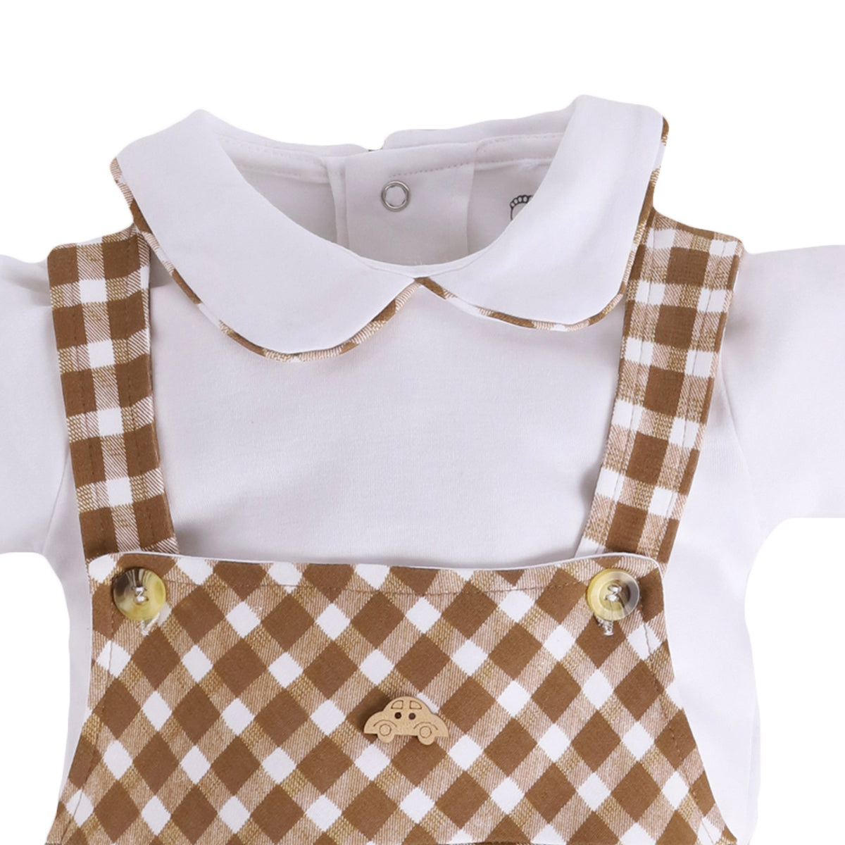 Dungarees for Baby Boys 100% pure cotton-BEIGE