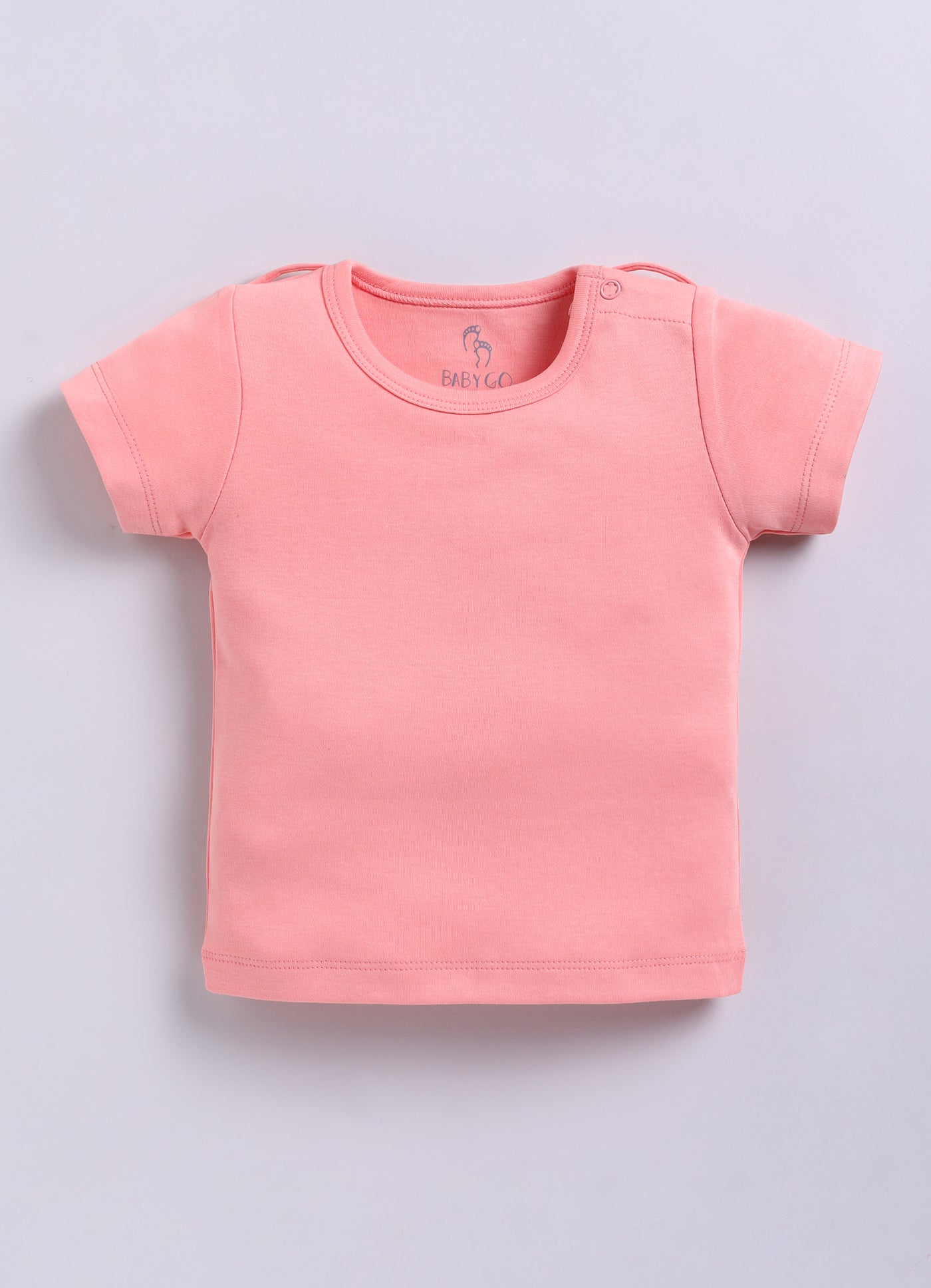 Half Sleeve Dungaree for Girls - Coral