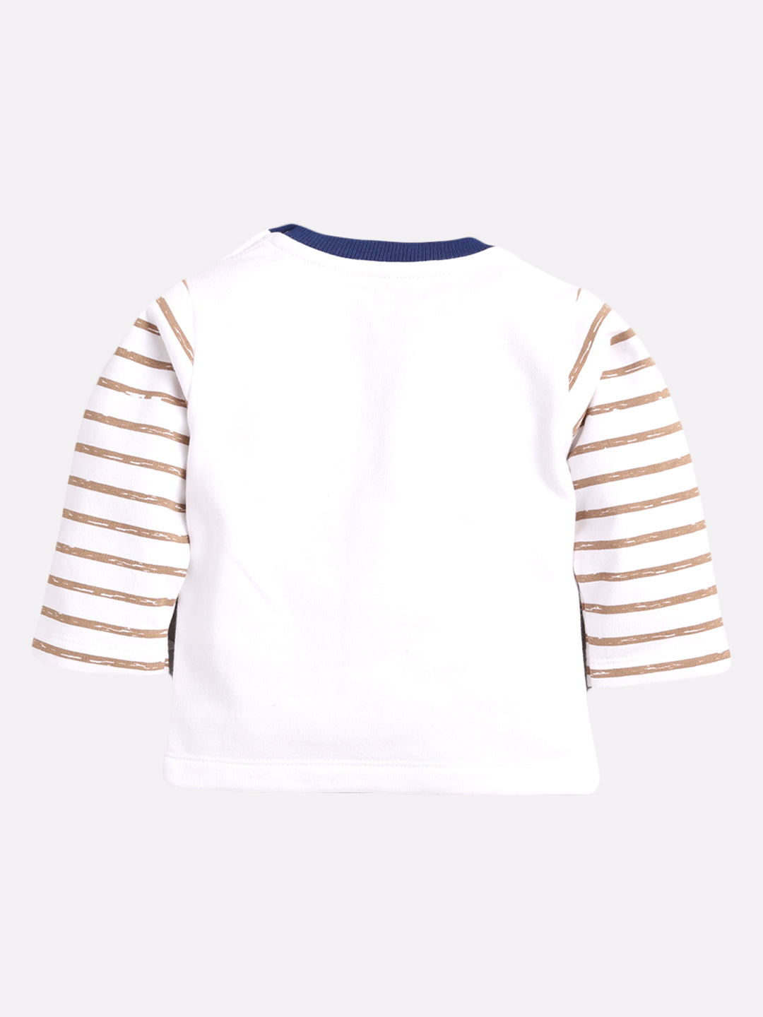 Little Fox printed casual T-Shirt Pyjama set-NAVY
