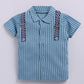 Baby Boy Collar Half T Shirt & Shorts Set-Green