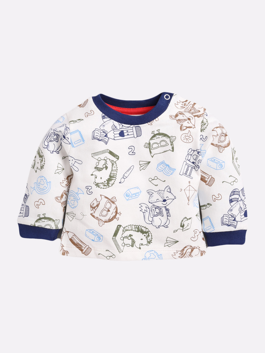 Full Sleeve Casual Cotton Dungaree Dress for Baby Boys NAVY