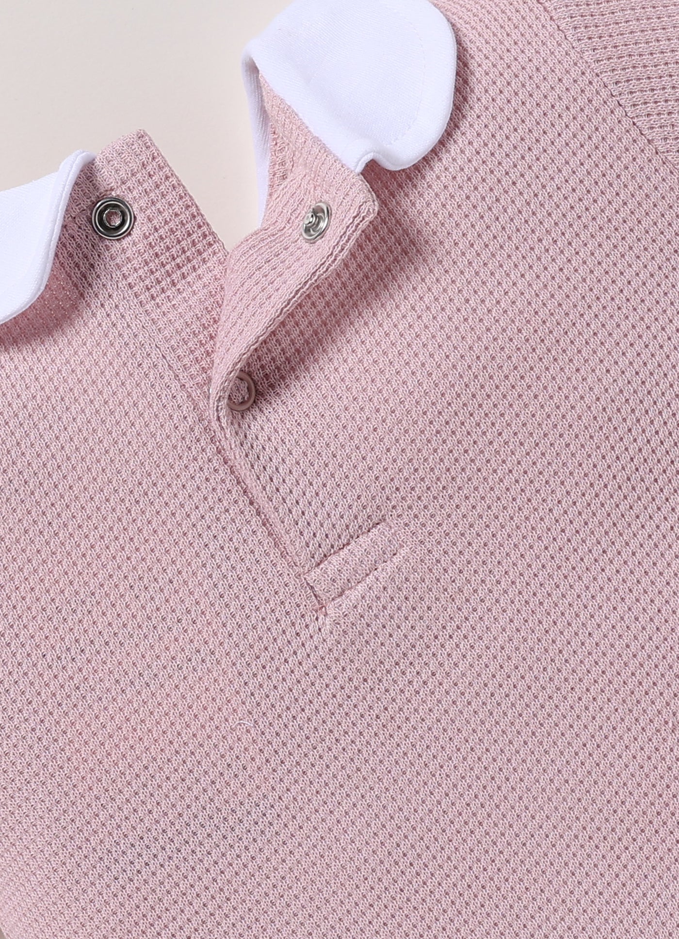 Full Sleeve Romper for Girls - Mauve Waffle Knit