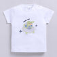 Baby Boy Happy Crocodile Printed Half T Shirt & Short Playdate Outfit-Sky