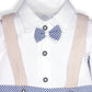 Romper with a bow for Baby Boy-NAVY