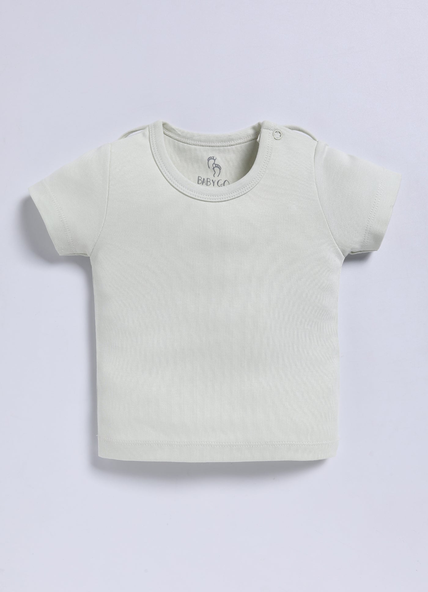 Half Sleeve Dungaree for Boys - Mint Green Happy Badge