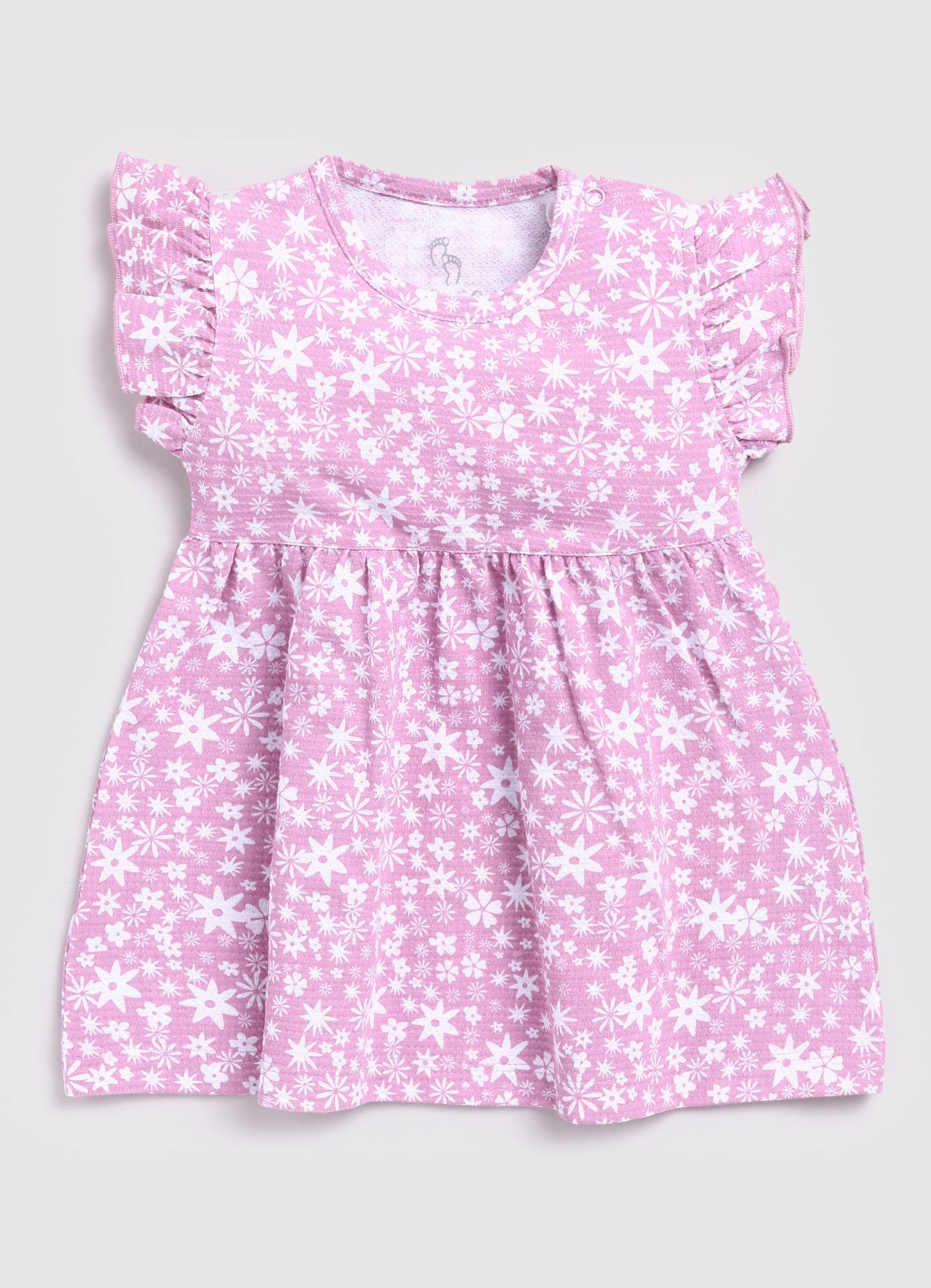 Printed Baby Girl Frock/Dress with Pant set-Pink