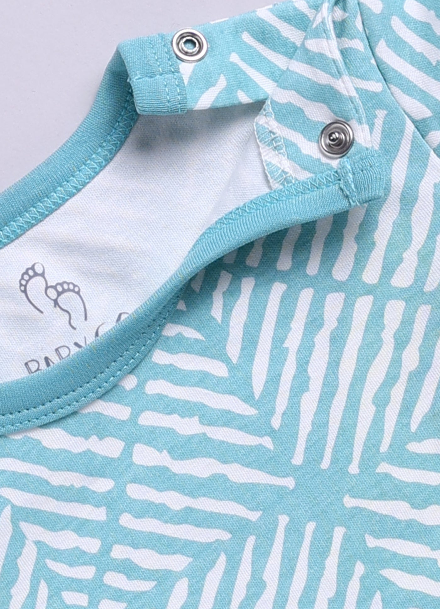 Half Sleeve Top & Bottom for Boys - Slate Grey & Sea Green