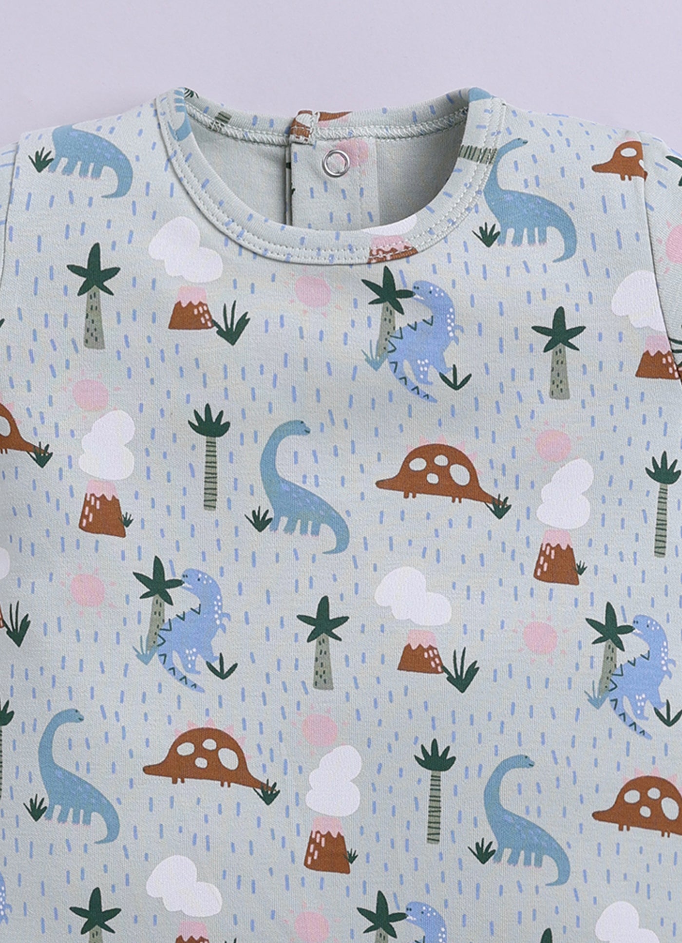 Half Sleeve Romper for Boys - Pista Green