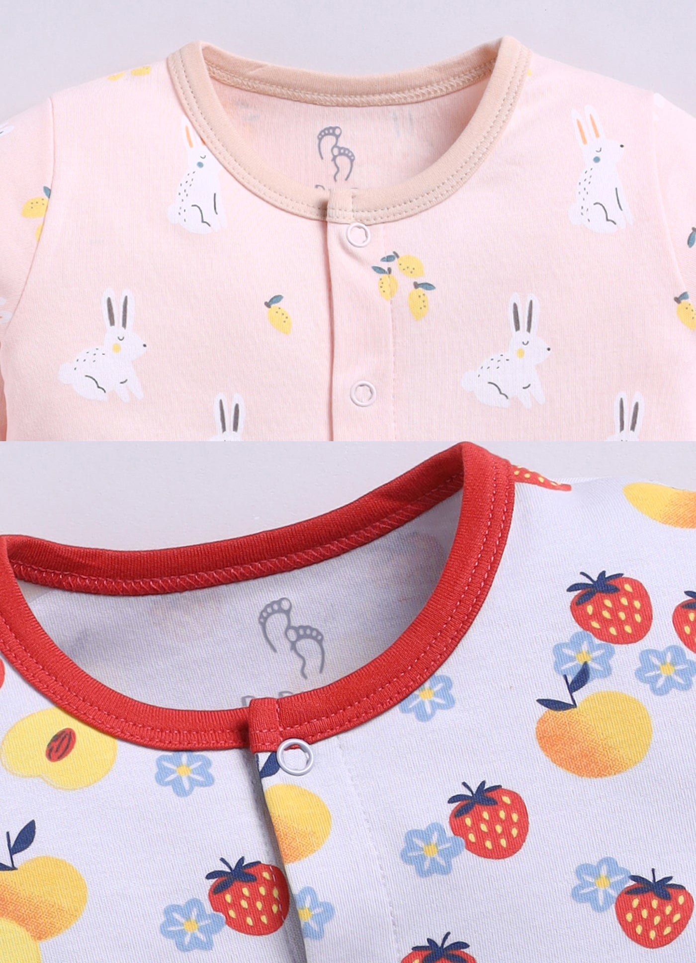 Full Sleeve Romper for Girls - Peach & Rose
