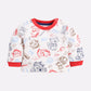 Full Sleeve Casual Cotton Dungaree Dress for Baby Boys RED