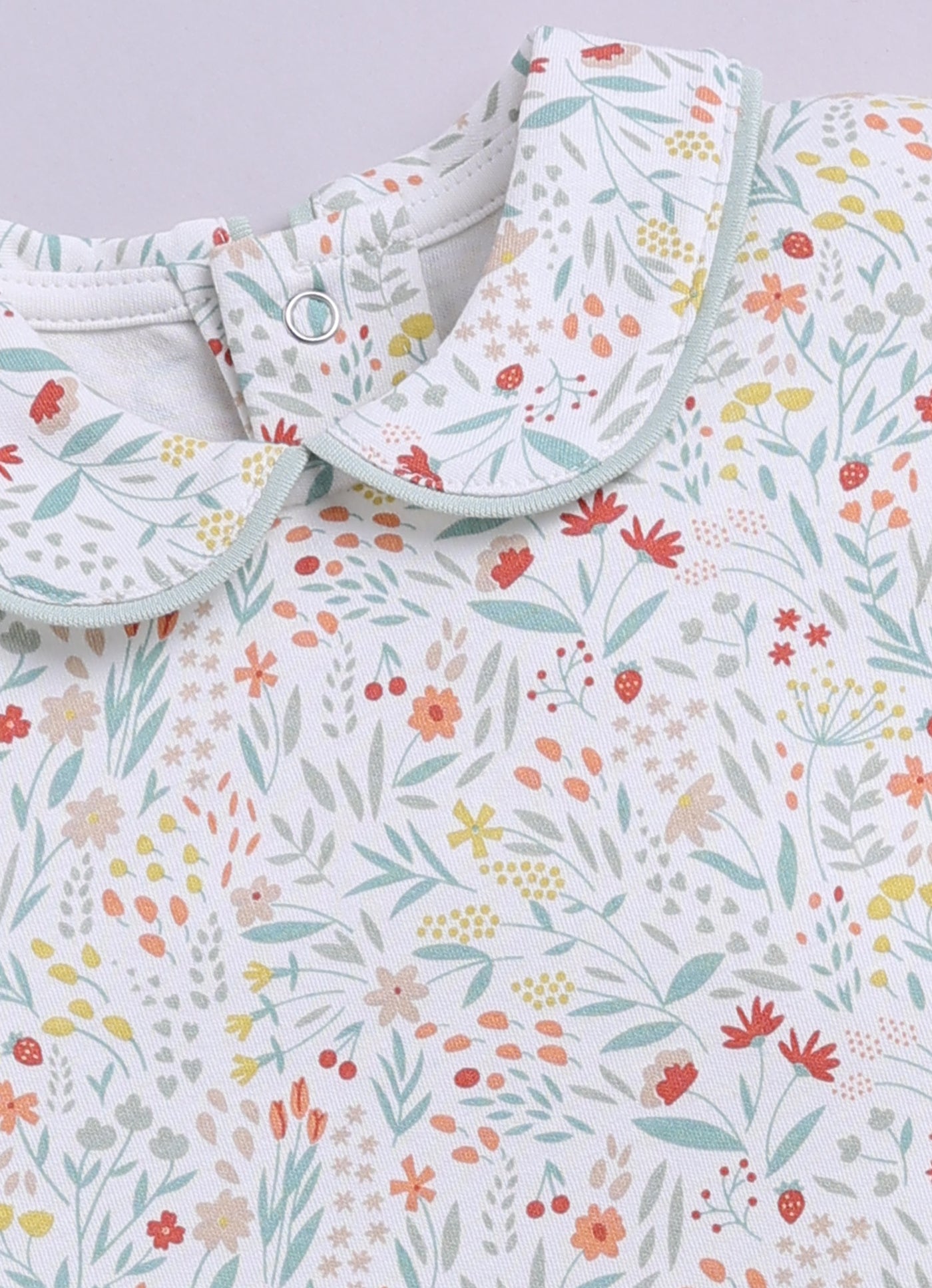 Half-Sleeve Top & Bottom For Girls - Mint & Teal