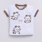 Little Dragon Baby Boy Half T Shirt & Short Set-Brown