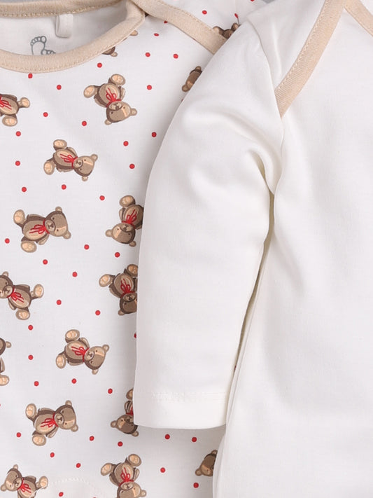 BABY GO Full Sleeve Romper For Baby Boys BROWN