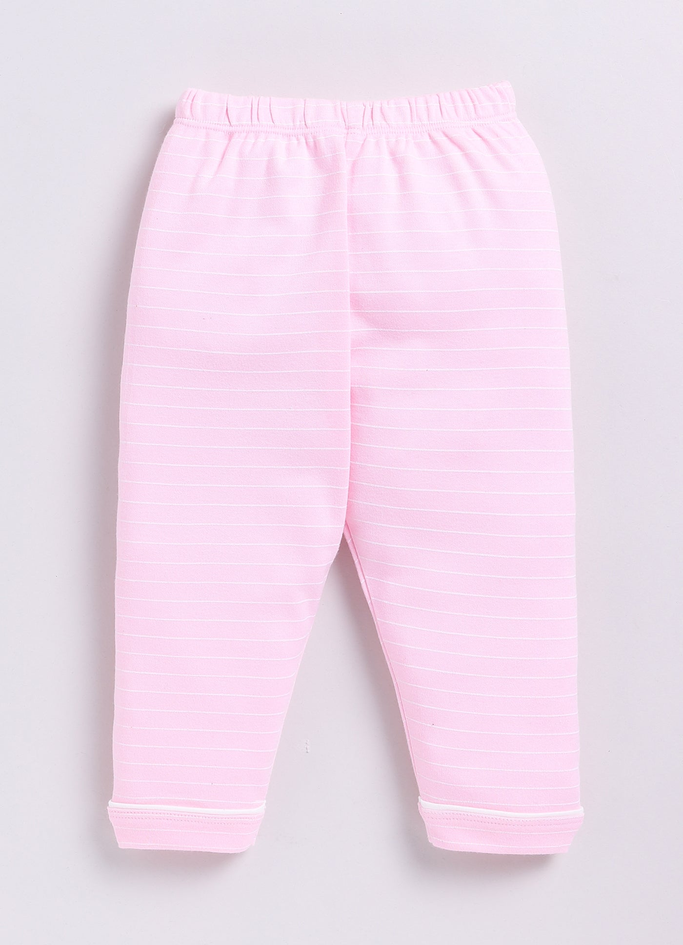 Stripped Baby Girl Half Sleeves Night Suit-PINK
