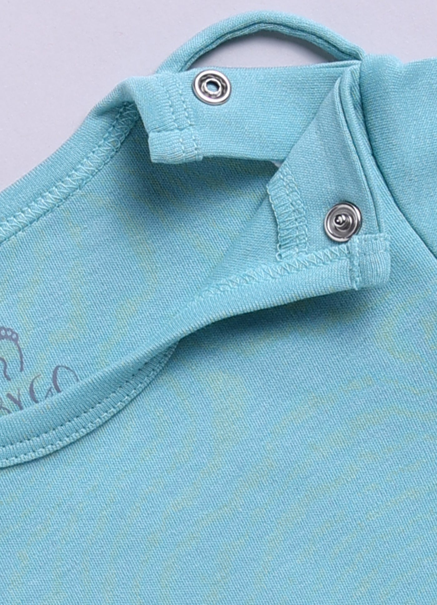 Half Sleeve Dungaree for Boys - Slate Grey & Sea Green