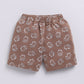 Little Dragon Baby Boy Half T Shirt & Short Set-Brown
