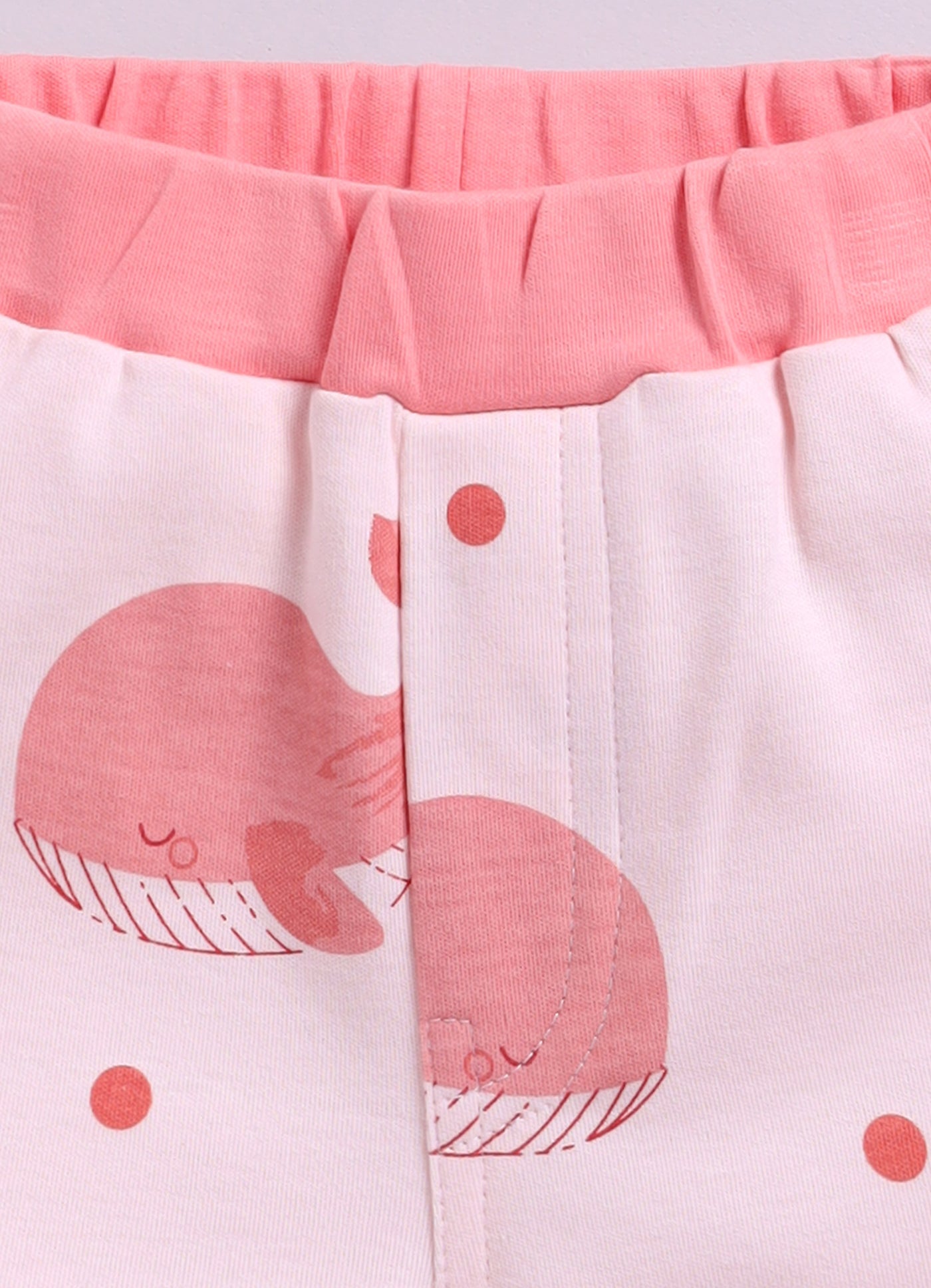 Half-Sleeve Top & Bottom For Girls - Peach & Salmon