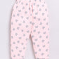 Bear Printed Baby Girl Night Suit-Peach