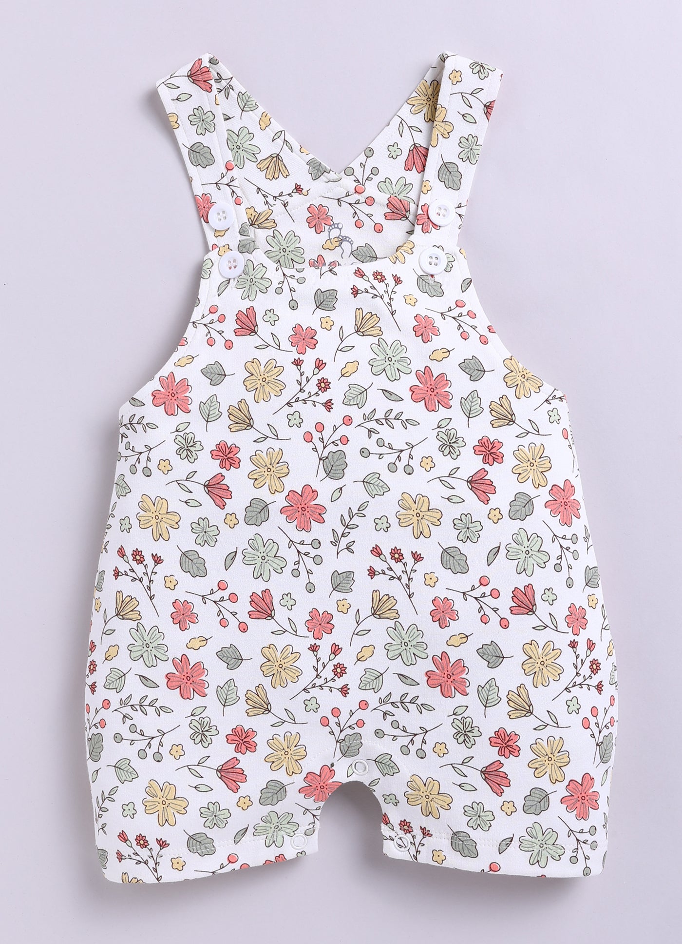 Half Sleeve Dungaree for Girls - Teal