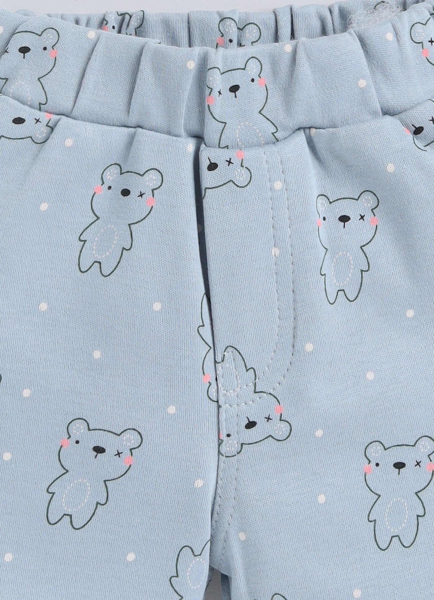 Half Sleeve Top & Bottom for Boys - Slate Grey & Beige