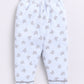 Bear Printed Baby Girl Half Sleeves Night Suit-Sky