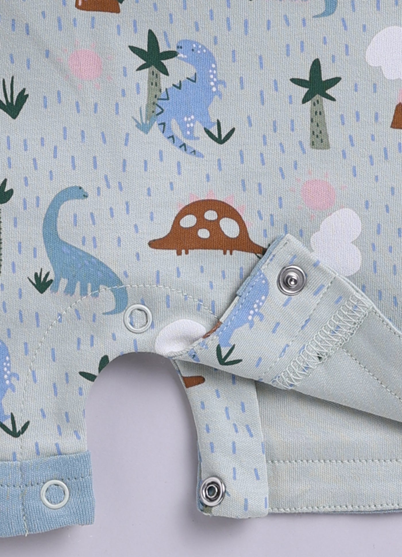 Half Sleeve Romper for Boys - Pista Green