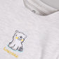 Baby full sleeve Cotton Dress/T-shirts pant set clothes for baby GIRL-WHITE MELLANGE