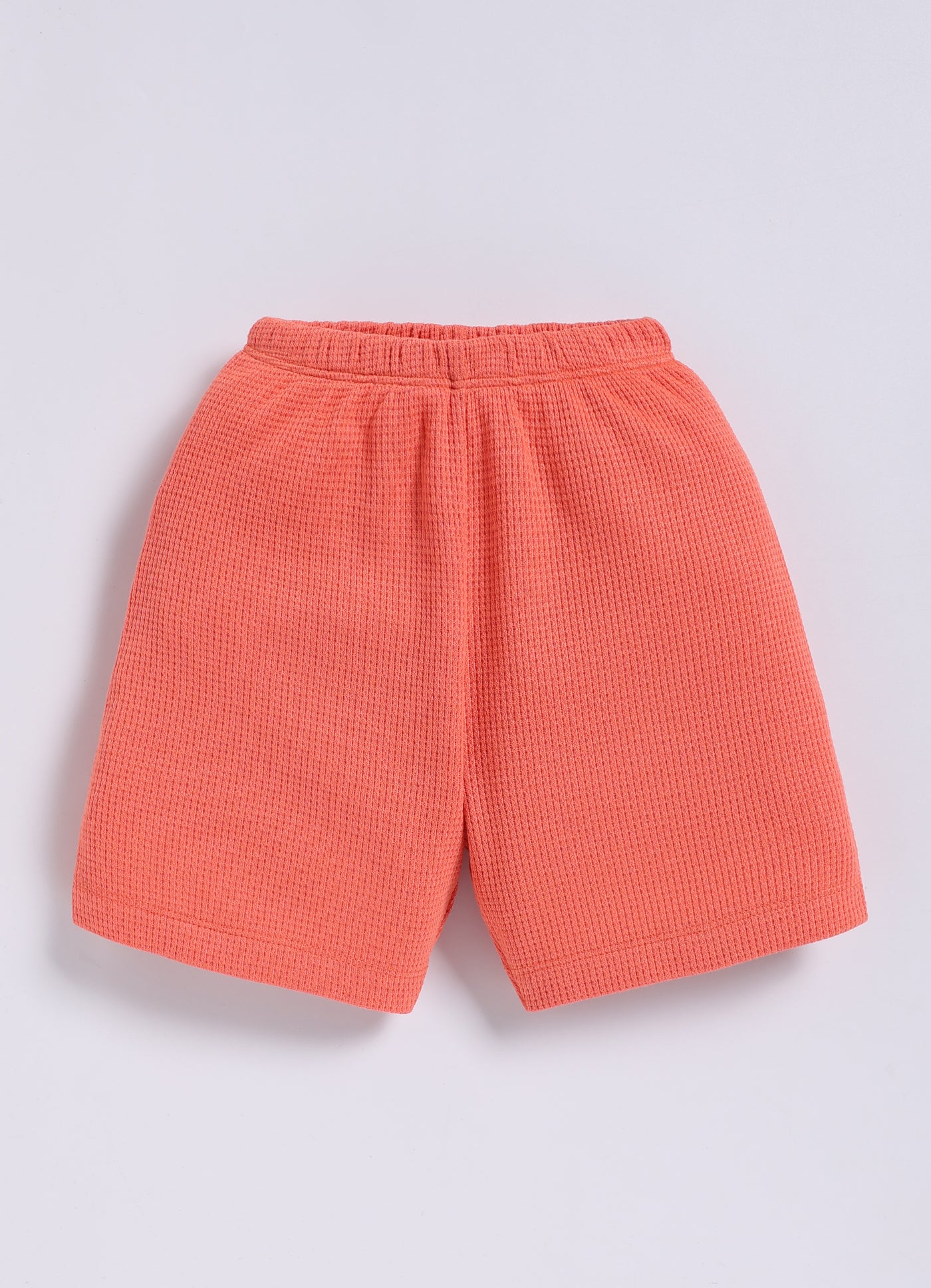 Half-Sleeve Top & Bottom For Girls - Peach Blooming Flowers