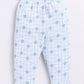 Baby Star Printed Half Sleeves Boy Night Suit-SEA GREEN