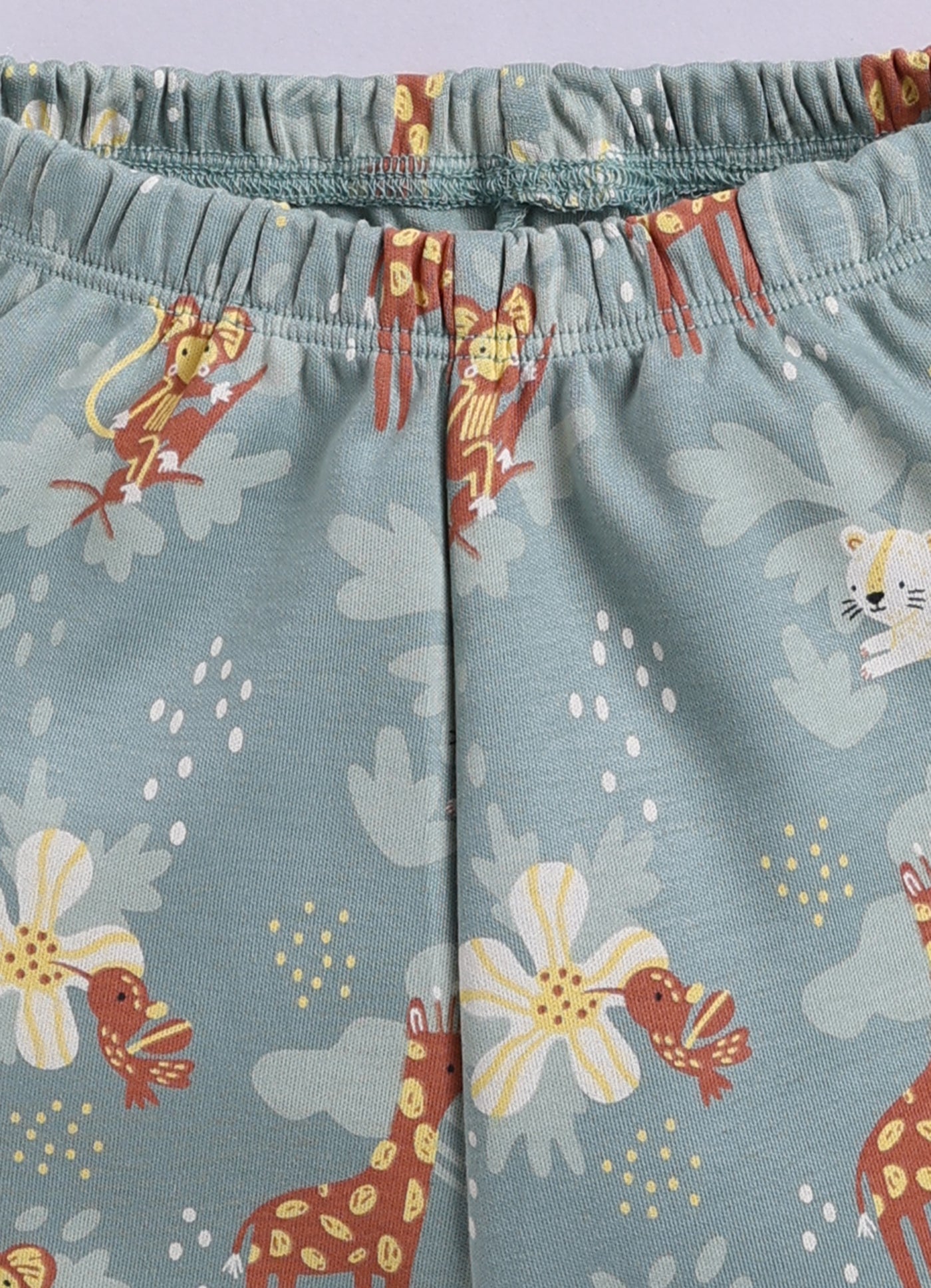 Half-Sleeve Top & Bottom For Girls - Peach & Coral