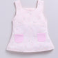 Baby Girl Floral Print Pinafore Dress with Layered Top-PINK