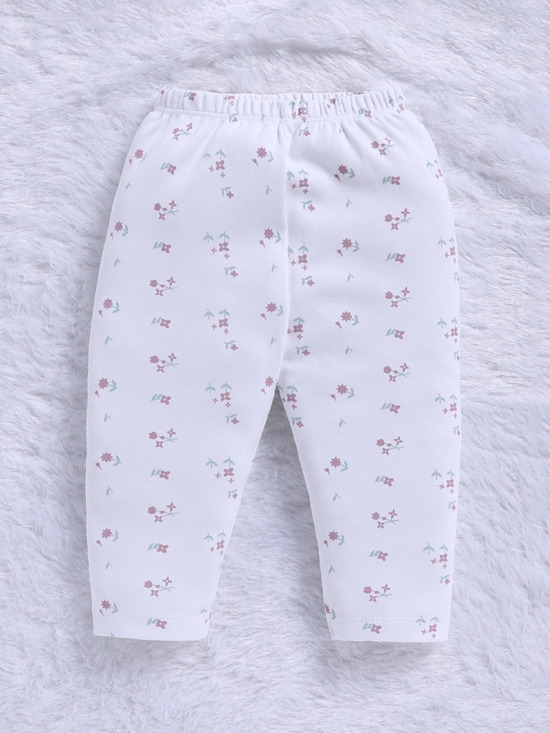 Top & Bottom for Girls - Mint Green Animal Embroidered Top & Floral Trousers Set