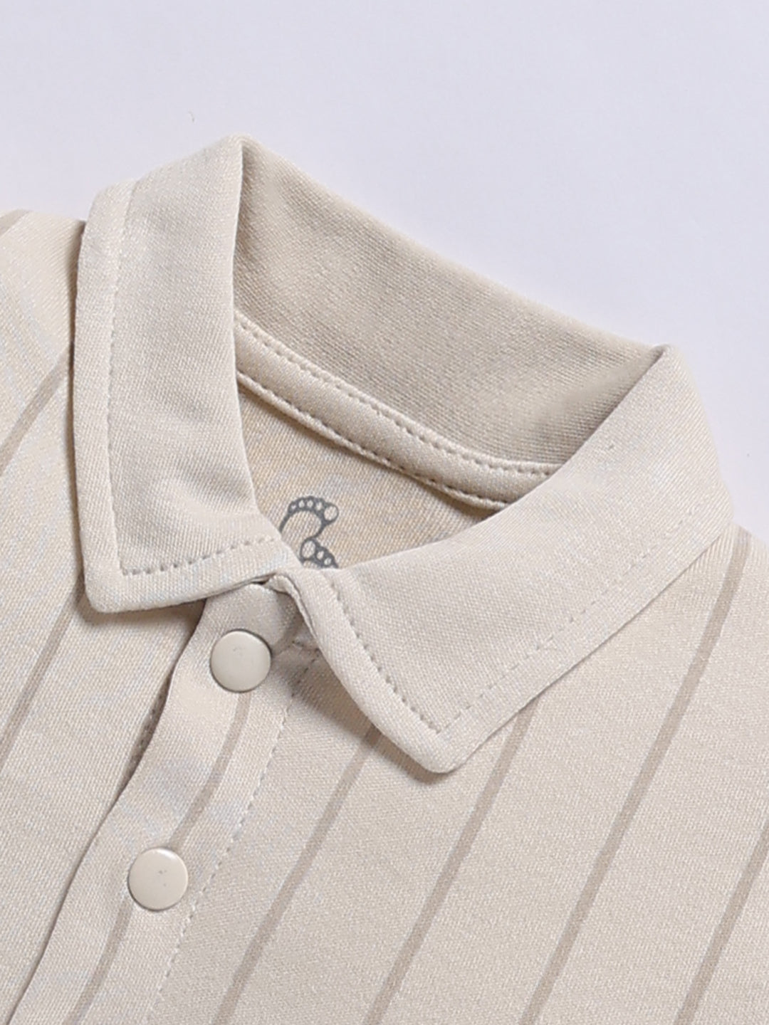 Frock – Ivory Striped Collared