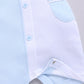 Twin Color Stylish Baby Boy Romper-Sky Blue