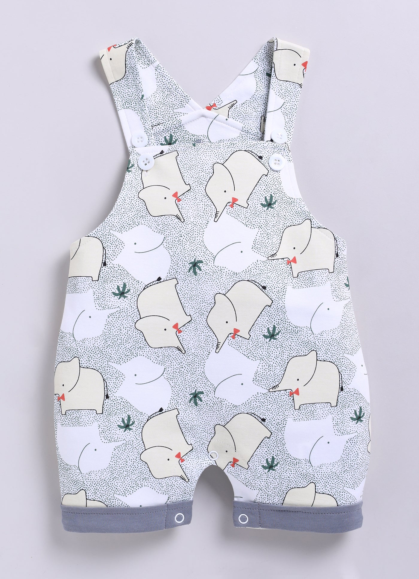 Half Sleeve Dungaree for Boys - Light Green