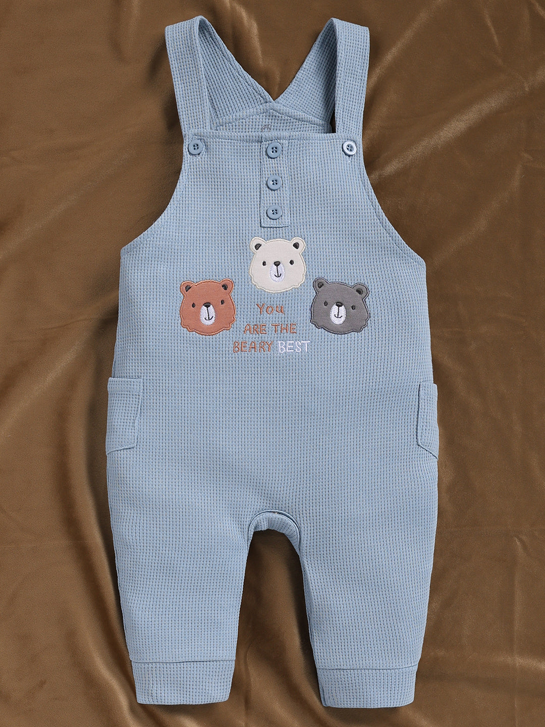 Dungaree - Baby Blue Textured Waffle