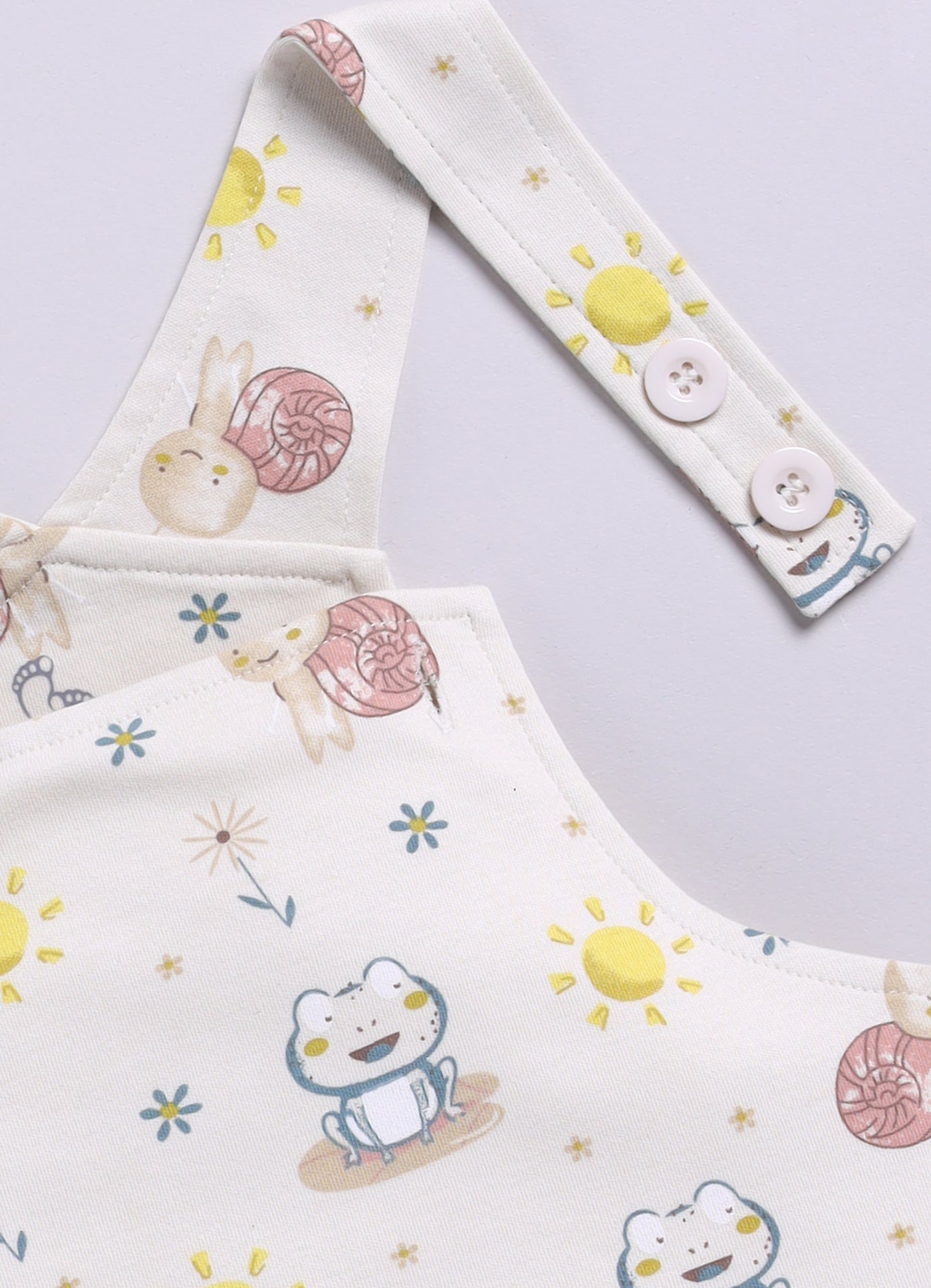 Half Sleeve Dungaree for Boys - Pista Green & Beige