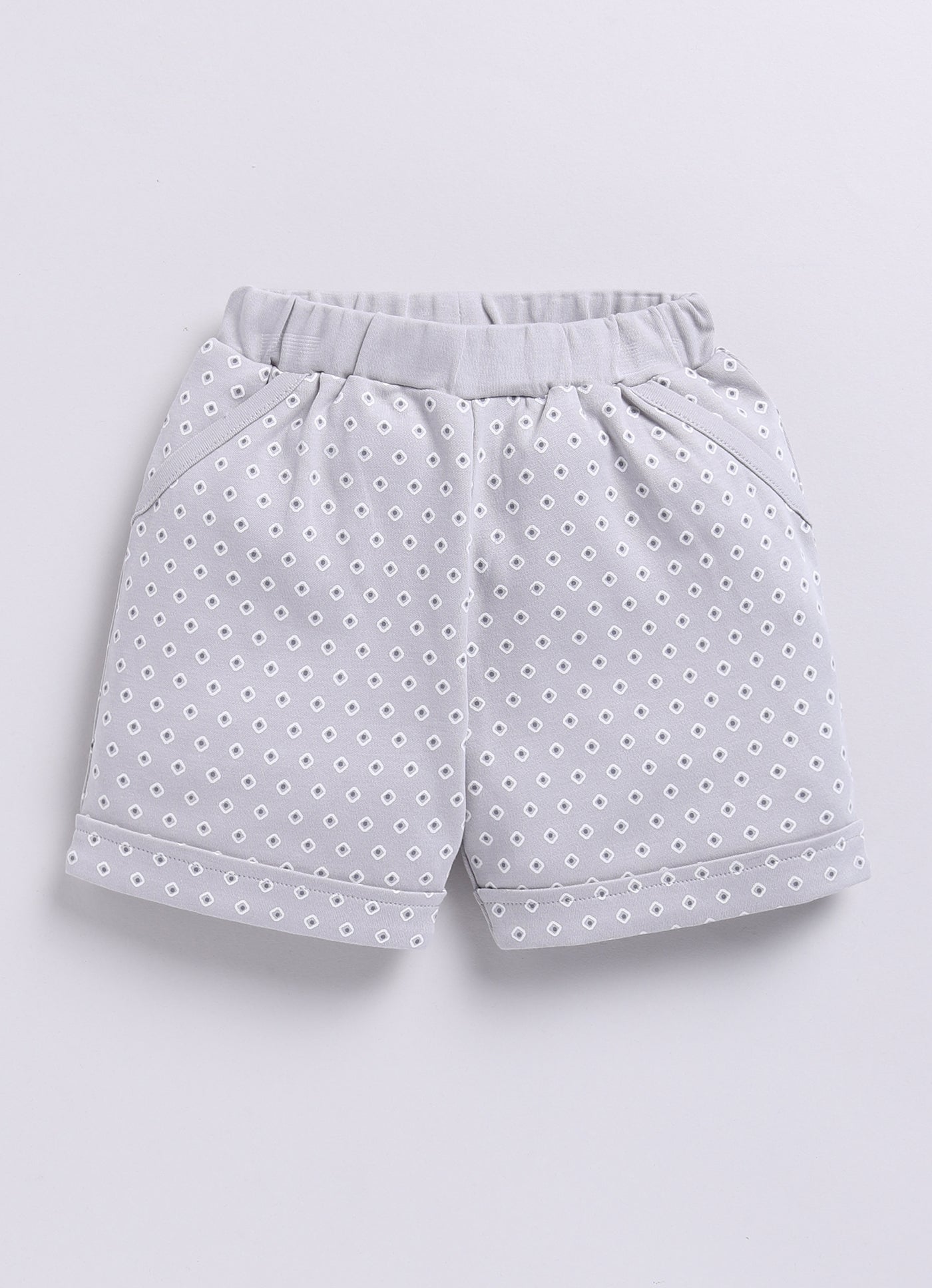 Baby Boy Bunny Half T-Shirt and Polka Dot Shorts Set-Pista Green