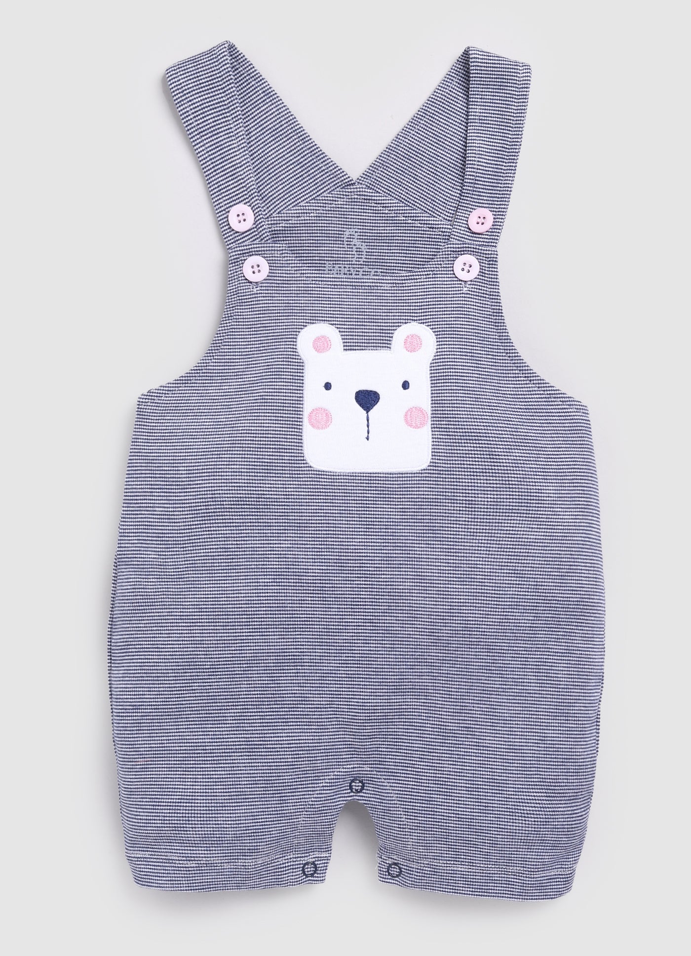 Cute Bear Dungaree For Baby Girl-Blue