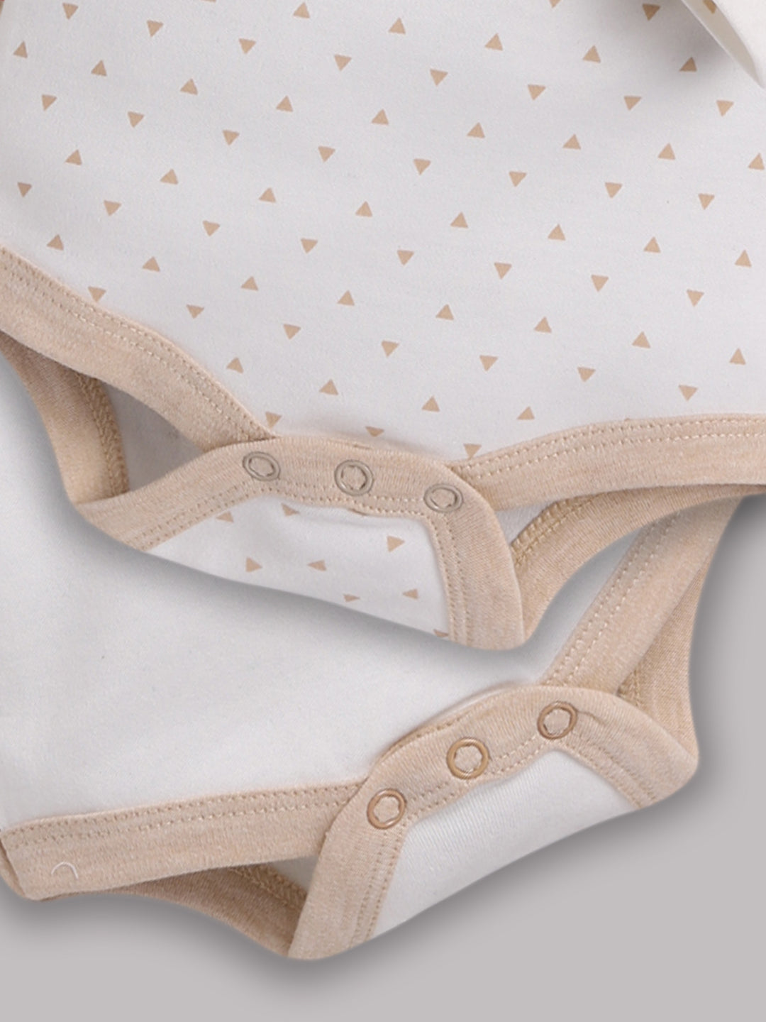 Boys Baby Romper for All Season/Sleep Suit/Comfort fit/ 100% Cotton (Set of 2)-BEIGE