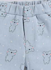 Half Sleeve Top & Bottom for Boys - Slate Grey & Yellow
