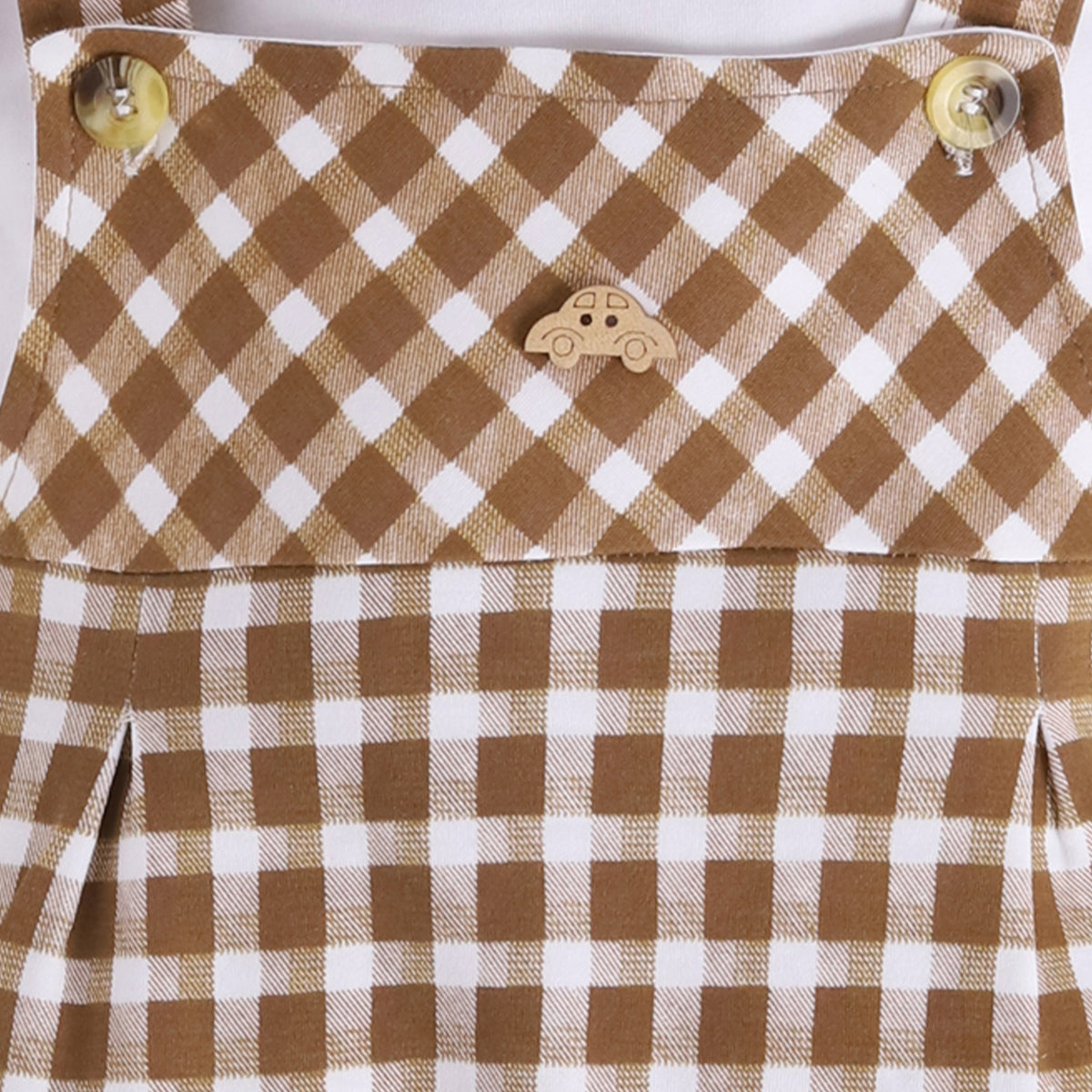 Dungarees for Baby Boys 100% pure cotton-BEIGE